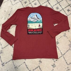 Patagonia “Bear Witness” Defend Public Lands long sleeve shirt size M